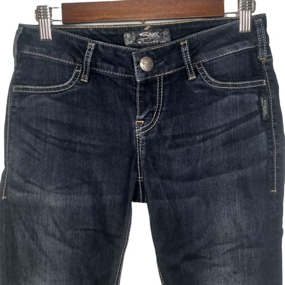 Silver Jeans Suki Women's Dark Blue Mid Rise Skinny Jegging Size W27/L29 - Picture 4 of 6